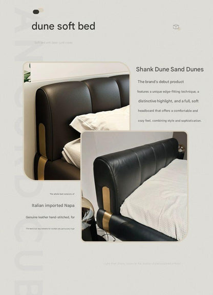 Italian Luxury Soft Leather Double Bed