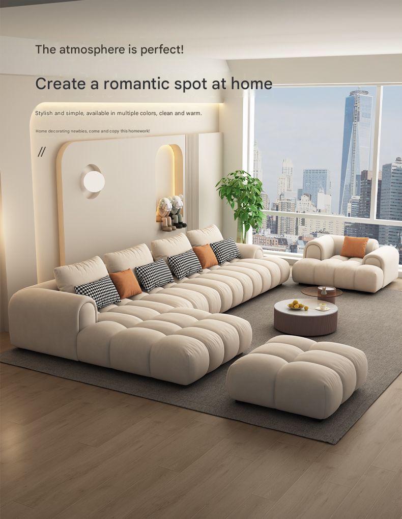 Italian Luxury Bubble Sectional Sofa With Ottoman