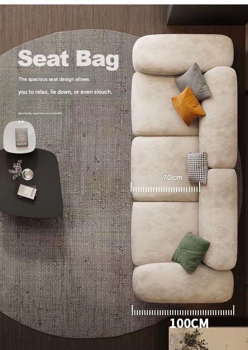 Luxury Fabric Sofa With Footstool