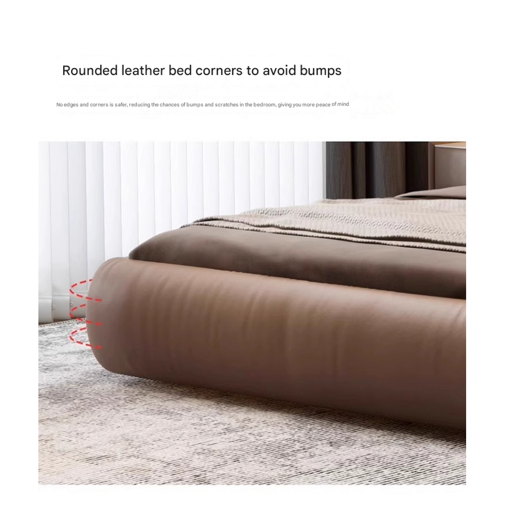 Italian Luxury Soft Leather Double Bed