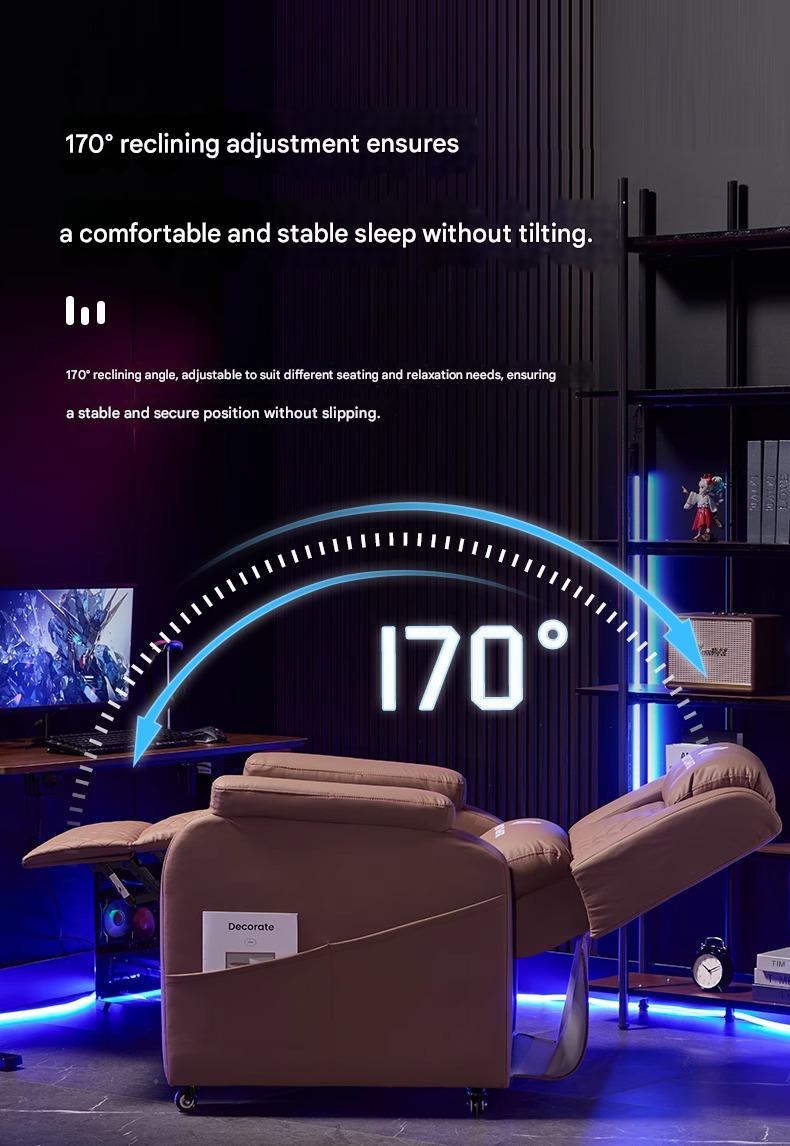 Luxury E-Sports Recliner Sofa Chair With Wheels