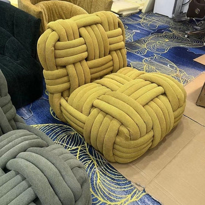 Luxury Italian Woven Knot Sofa Chair