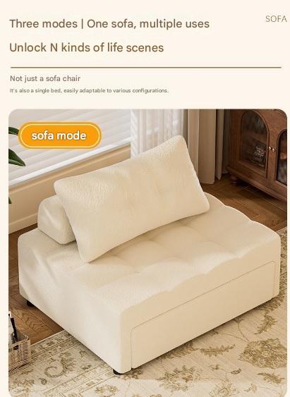 Multifunctional Folding Lambswool Sofa Bed