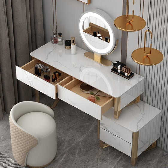 Modern Makeup Vanity dressing table with Lighted Mirror Stool