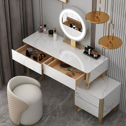 Modern Makeup Vanity dressing table with Lighted Mirror Stool