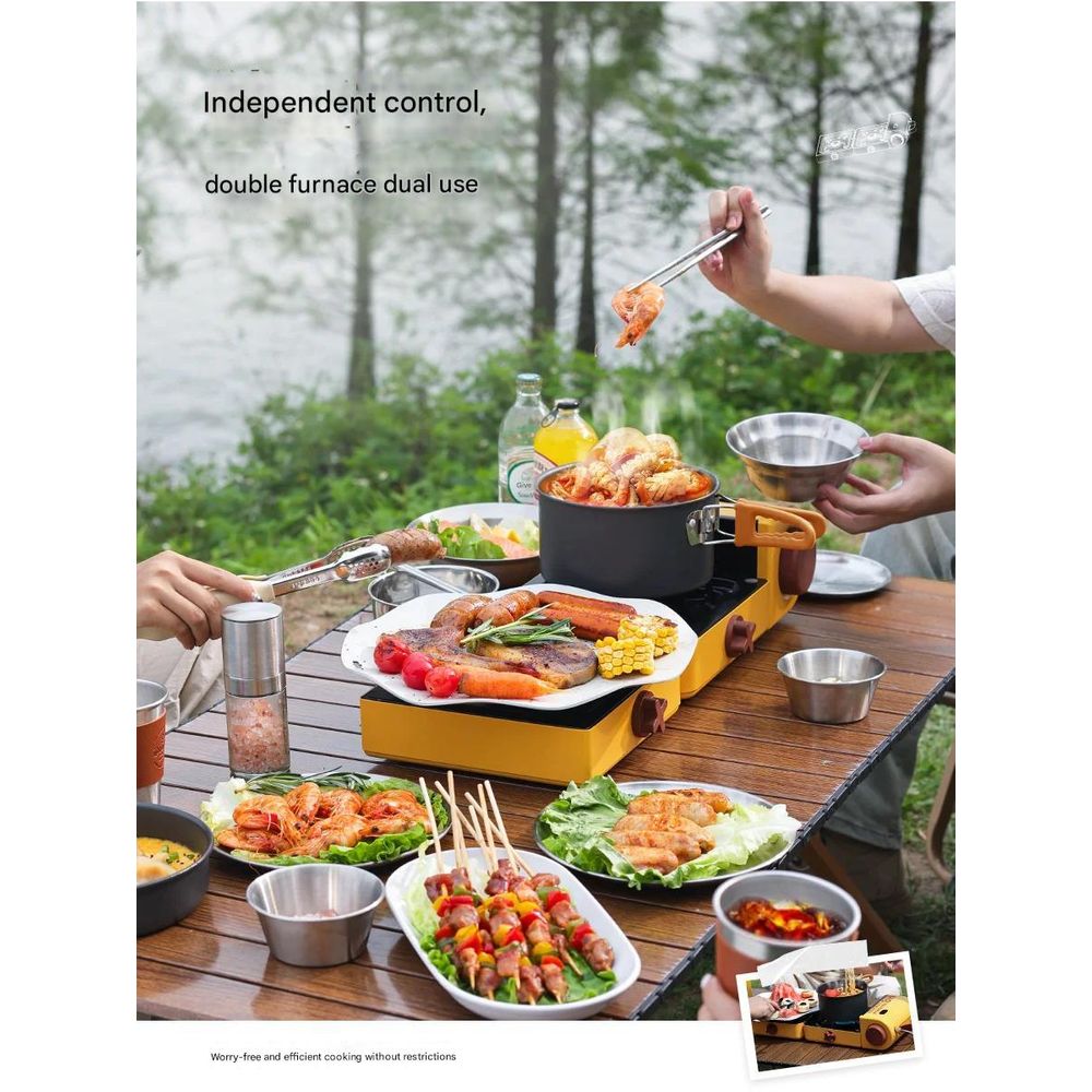 Double Head Folding Camping Stove