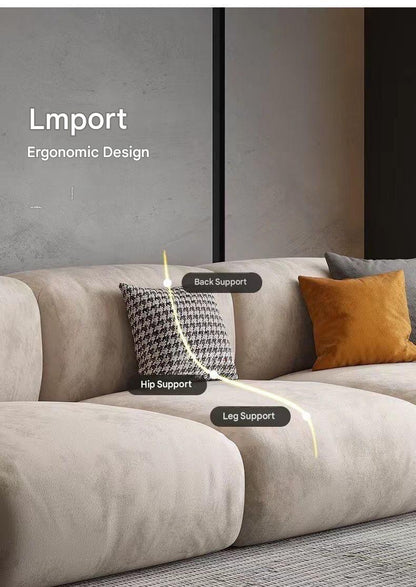 Luxury Fabric Sofa With Footstool