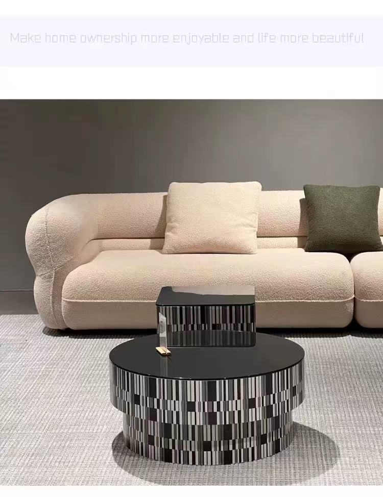 Luxury Italian L-Shaped Sectional Sofa Set