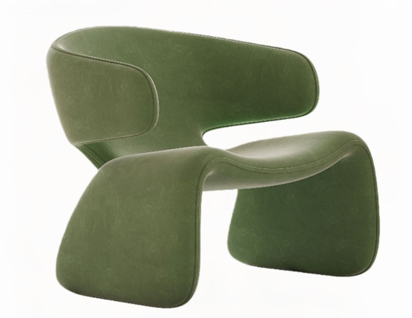 Modern Designer Lounge Chair with Curved Backrest