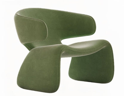 Modern Designer Lounge Chair with Curved Backrest