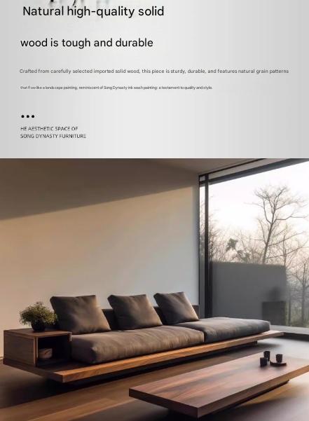 Luxury Wooden Sofa With Thick Cushions