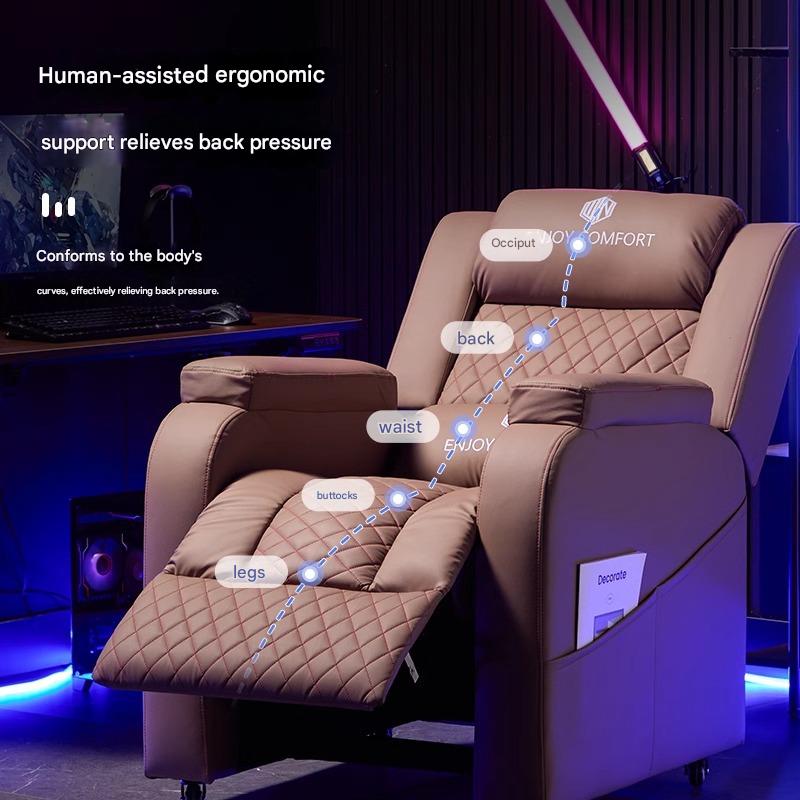 Luxury E-Sports Recliner Sofa Chair With Wheels