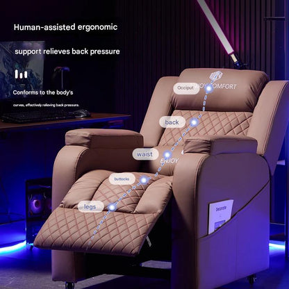 Luxury E-Sports Recliner Sofa Chair With Wheels