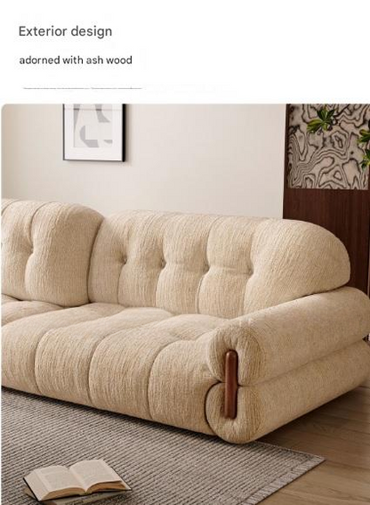 Retro Chenille Fabric Sofa with Adjustable Depth
