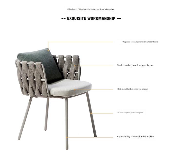 Luxury Outdoor Rattan Dining Table Set with 6 Chairs