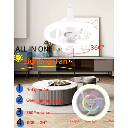 Remote Control Mini Led Light Electric Fan