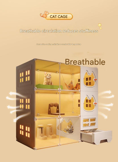 Luxury Indoor Multi Layer Cat Cage