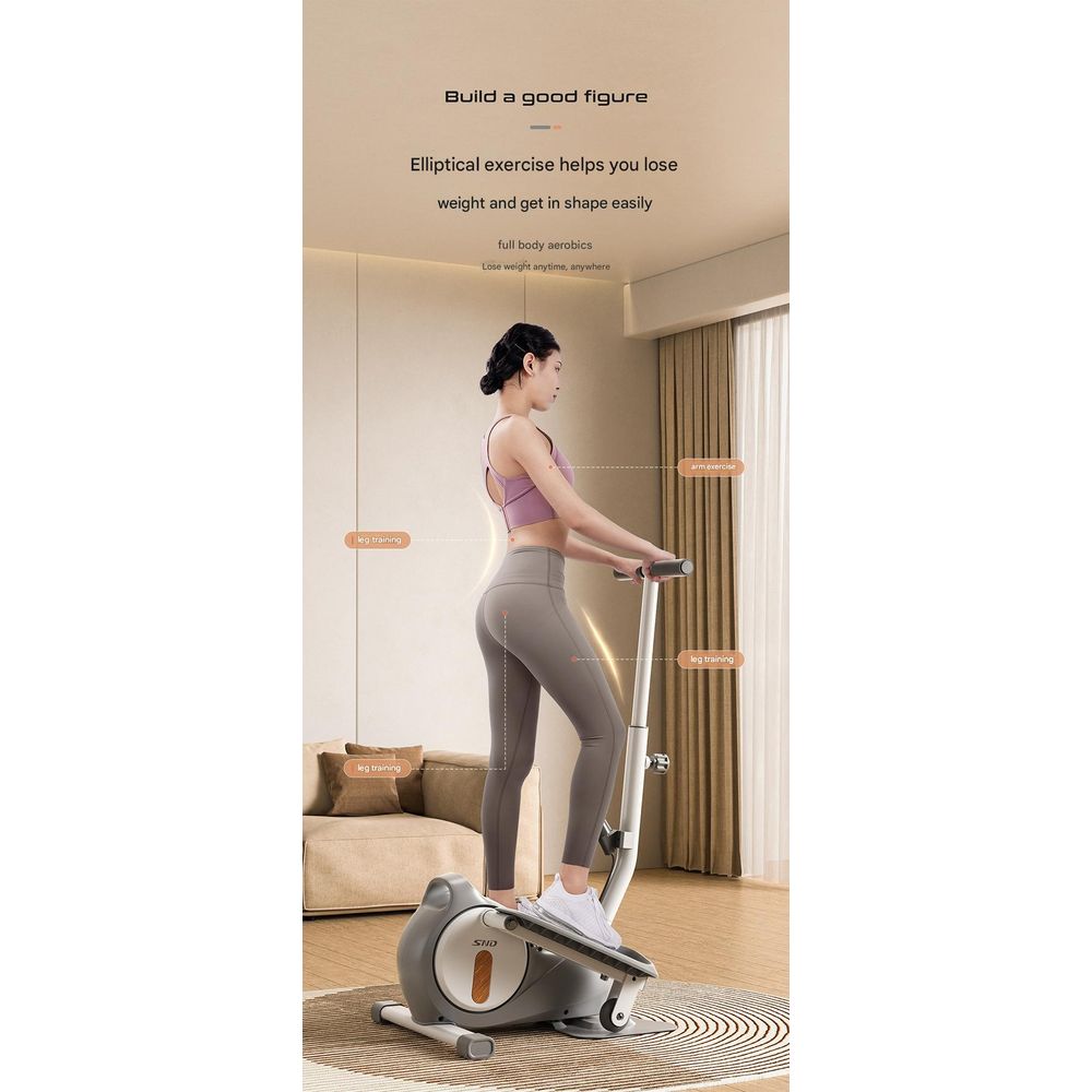 Gym Foldable Elliptical Machine with Handle