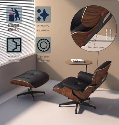 Luxury Wooden Recliner Chair With Leather Cushion