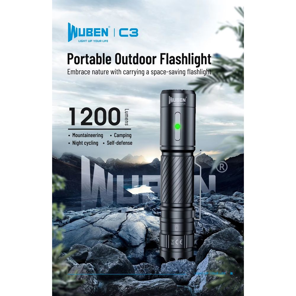 Wuben C3 Emergency Portable Flashlight