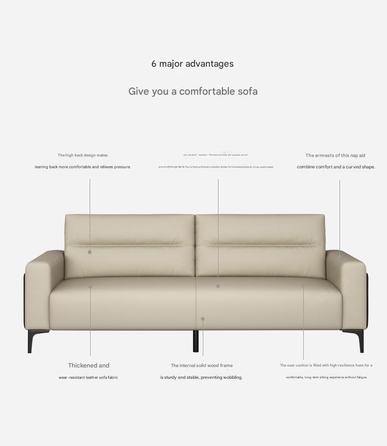 Luxury Leather Sofa Set With Coffee Table