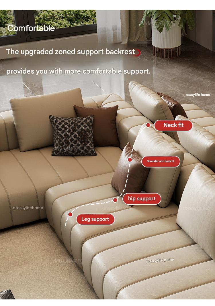 Modern Modular Luxury  Piano Key Sectional Sofa Set