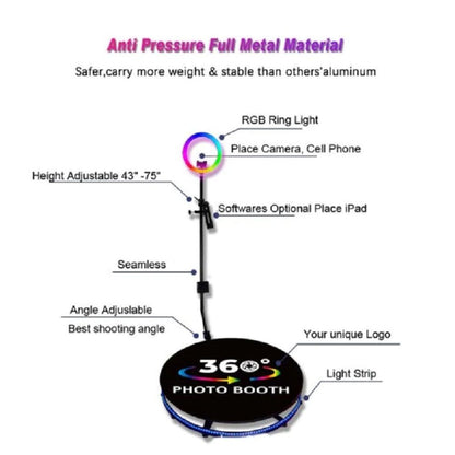 115cm 360 Photobooth Automatic Spinner Platform