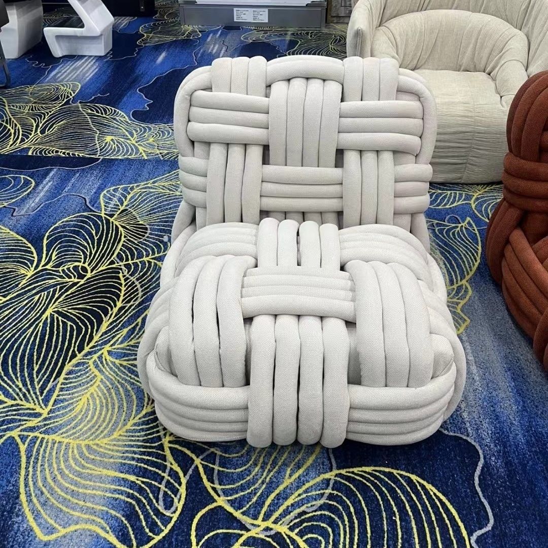 Luxury Italian Woven Knot Sofa Chair