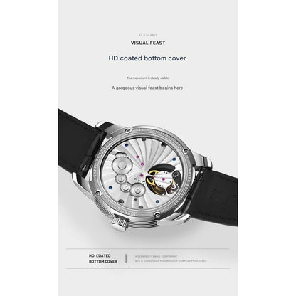 BEXEI Leather Waterproof Mechanical Men's Watch