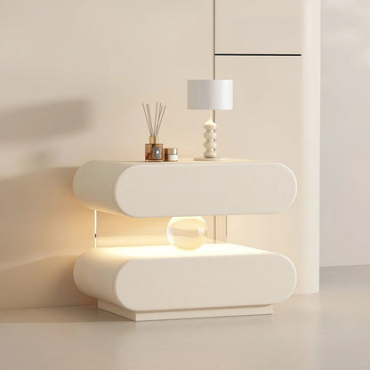Luxury Wooden Bedside Table With Acrylic Sensor Light
