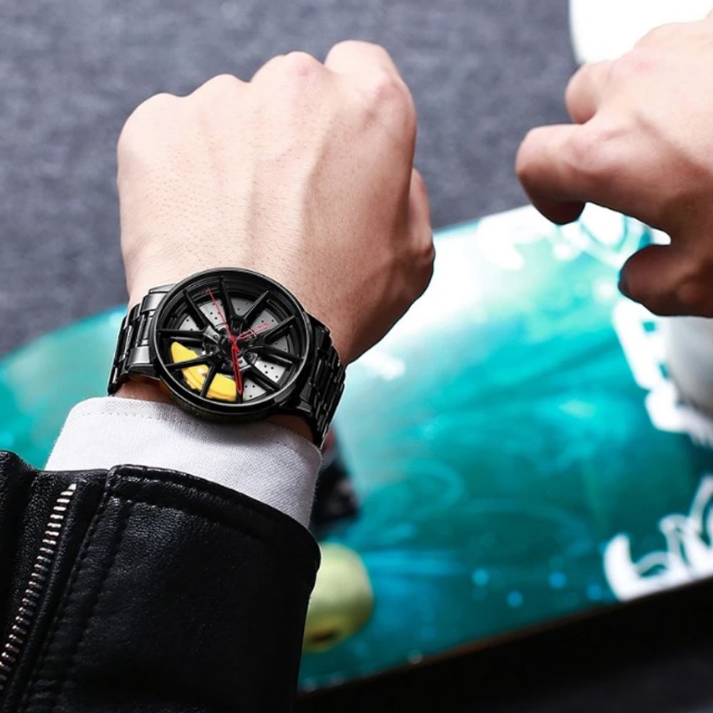 SVJ Men's Spinning Wheel Watch