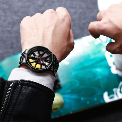 SVJ Men's Spinning Wheel Watch
