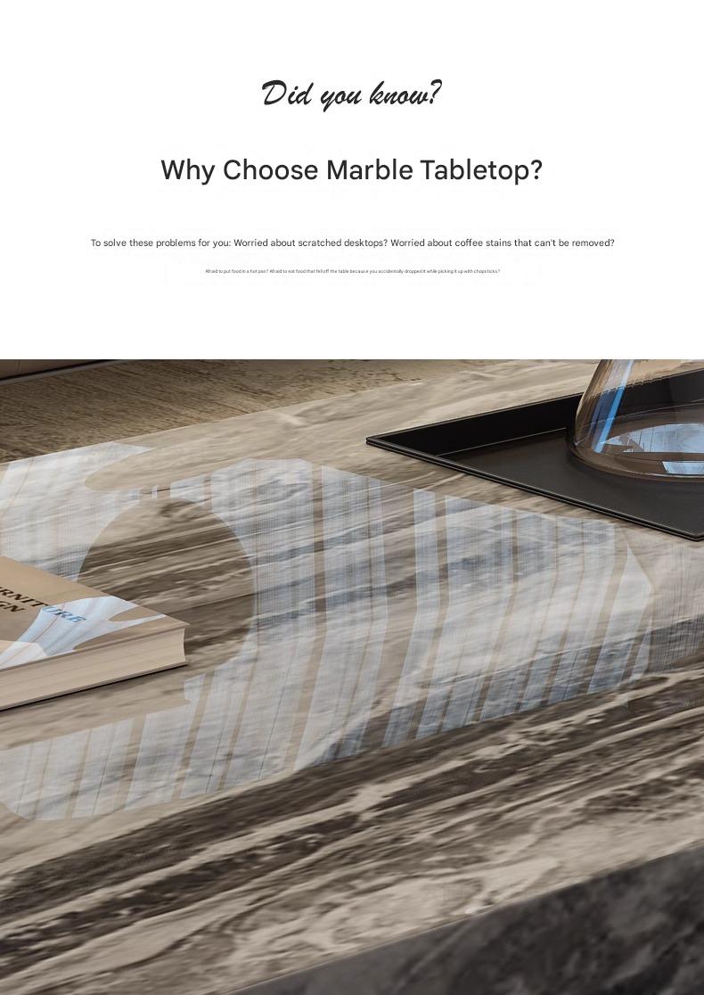 Italian Luxury Rectangular Marble Coffee Table