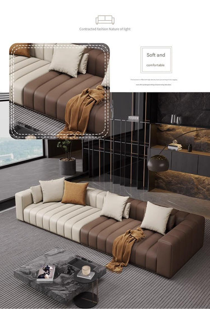 Italian Light Luxury Piano Key Sofa Set