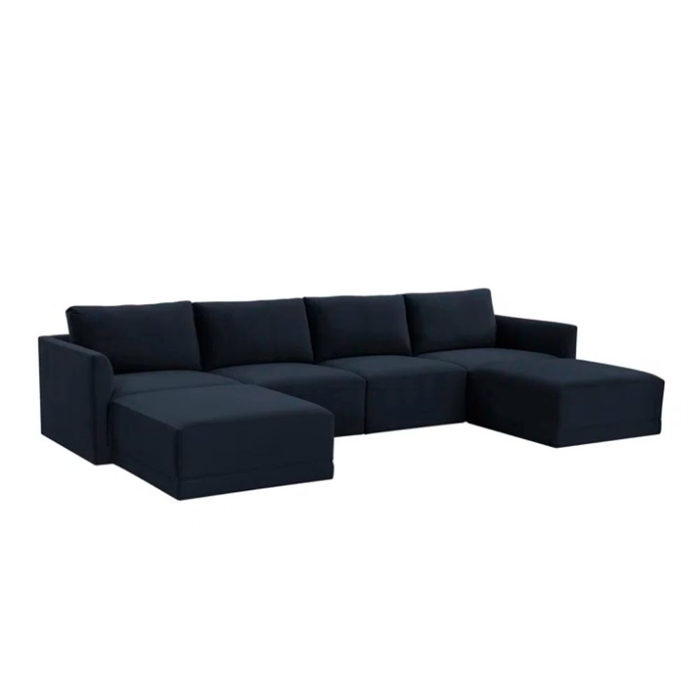 Modular 4 Seater Open-Ends U Sectional Compressed Sofa