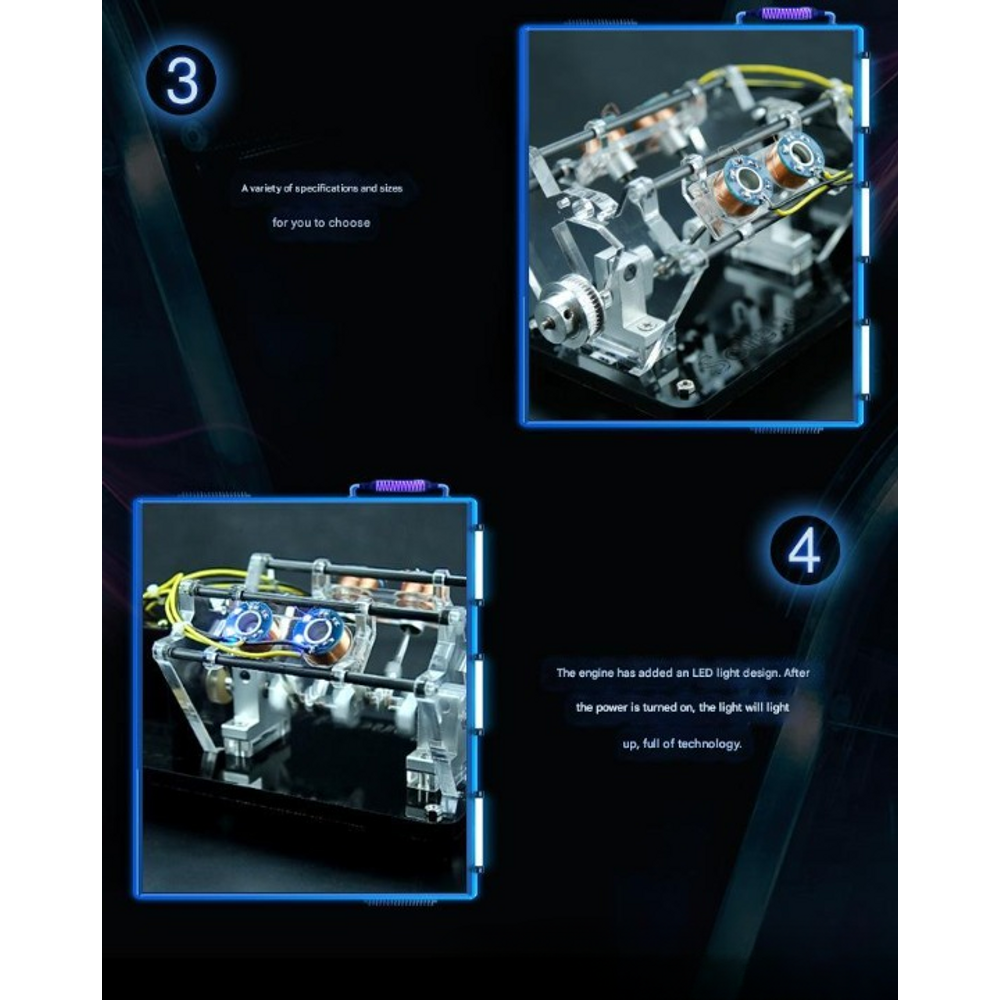 Electromagnet High Speed Motor Car V-Type Engine