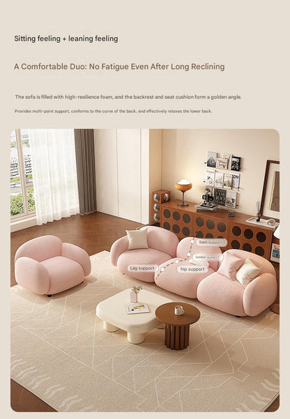 Luxury Lambswool Three Seater Sofa Set With Coffee Table
