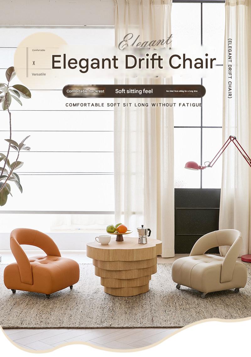 Luxury Swivel Sofa Stool With Wheels