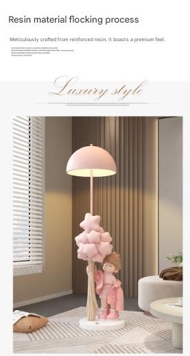 Resin Cartoon Star Boy Floor Lamp With Bluetooth Audio