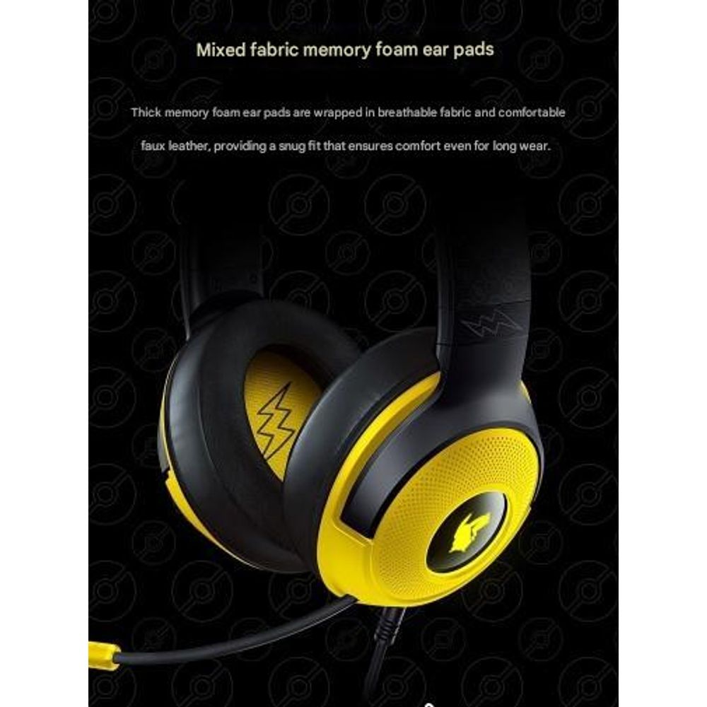 Razer Pokemon Pikachu Wired Headset With Microphone