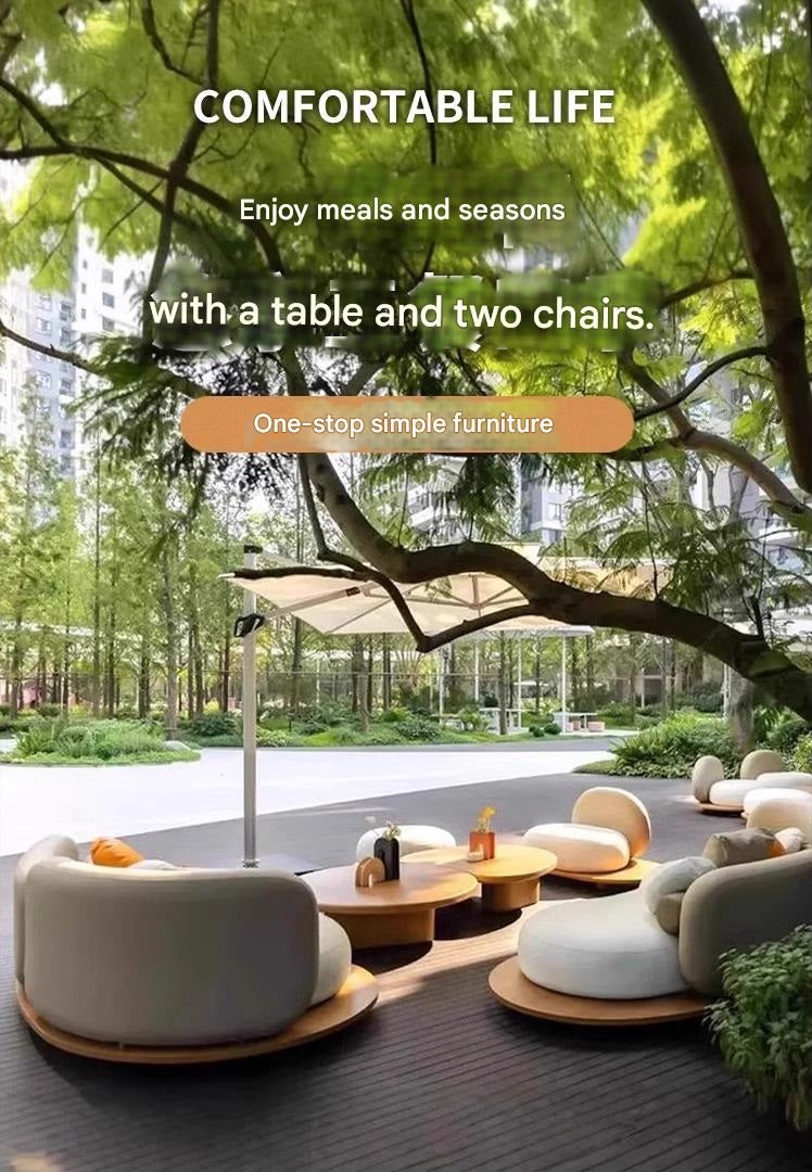 Luxury Outdoor Curved Sofa Set with Coffee Table