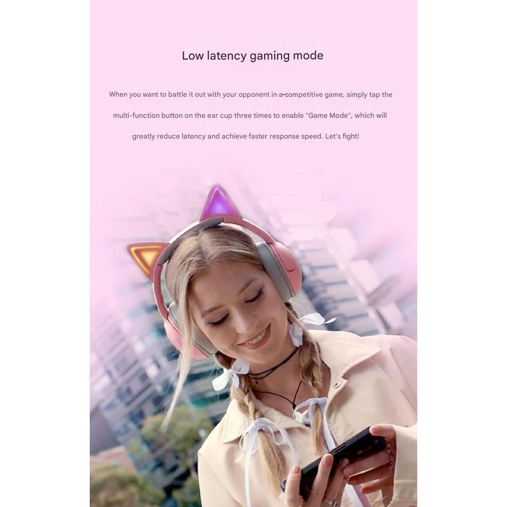 Razer Monster Cute Cat V2 BT Crystal Wireless Bluetooth Headset