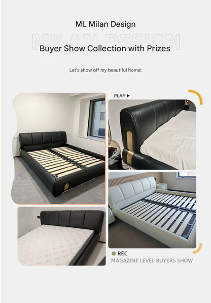 Italian Luxury Soft Leather Double Bed