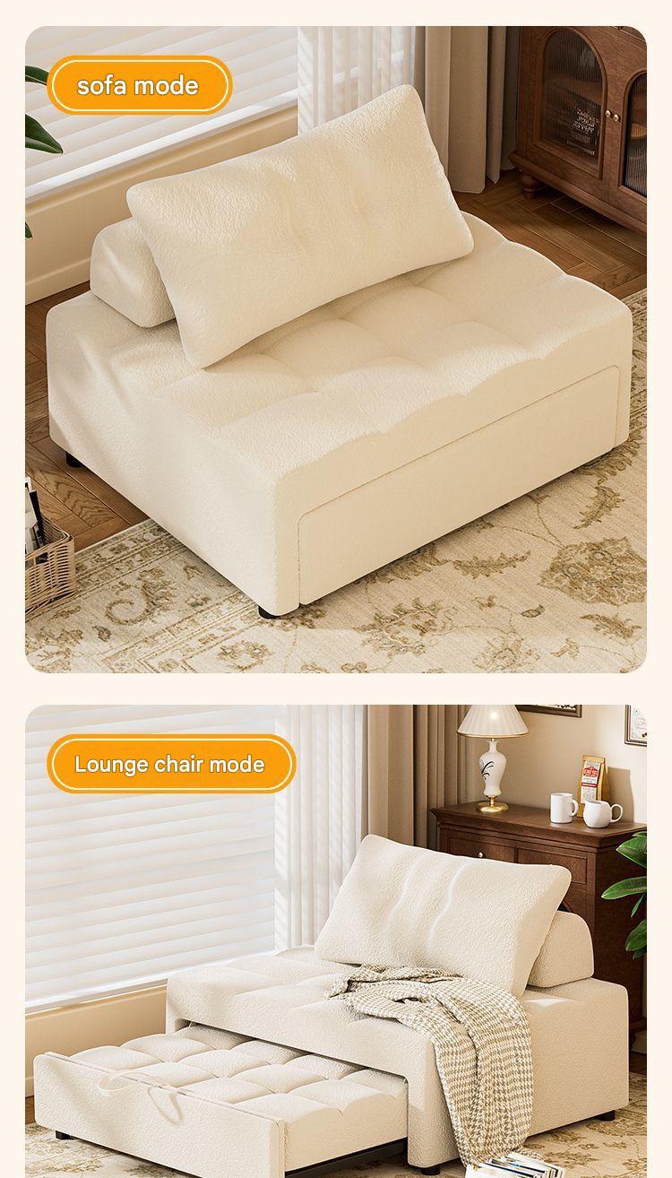 Multifunctional Folding Lambswool Sofa Bed