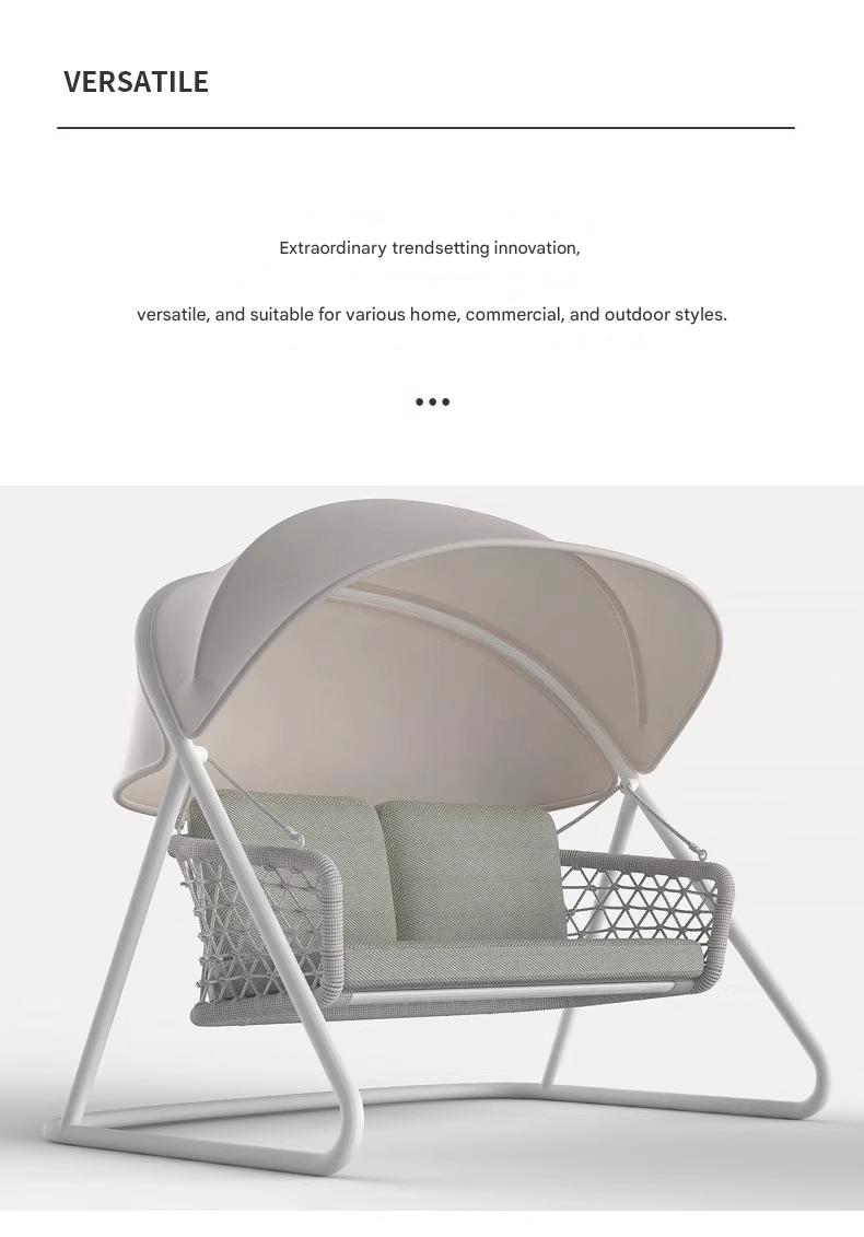 Modern Outdoor Swing Sofa with Canopy