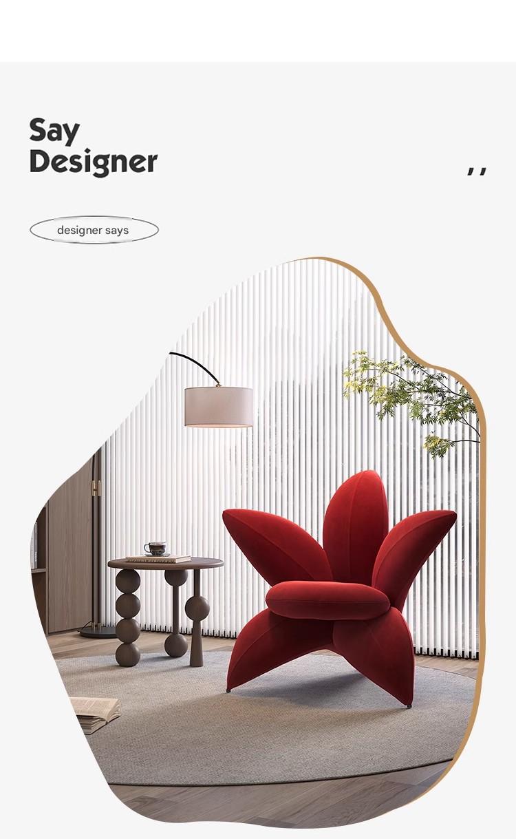 Luxury Lily Flower Sofa Chair