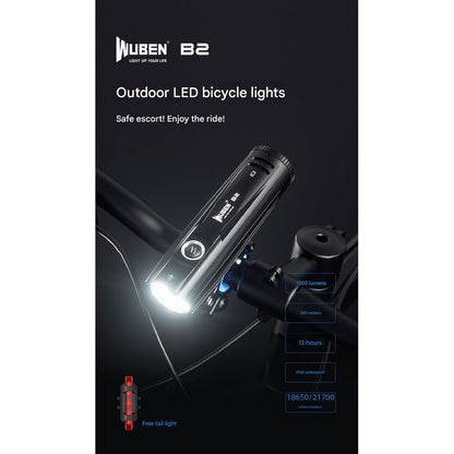 Wuben B2 Waterproof 360 Degree Rotating Cycling Light