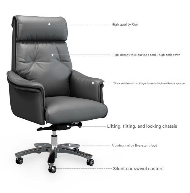 Luxury L-Shaped Office Desk With Chair
