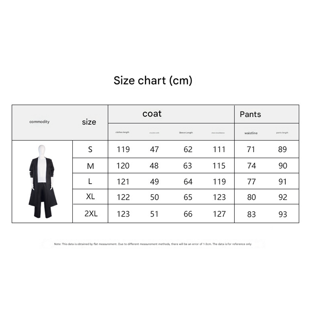 3 Pcs Solo Leveling Sung Jin Woo Cosplay Costume Suit