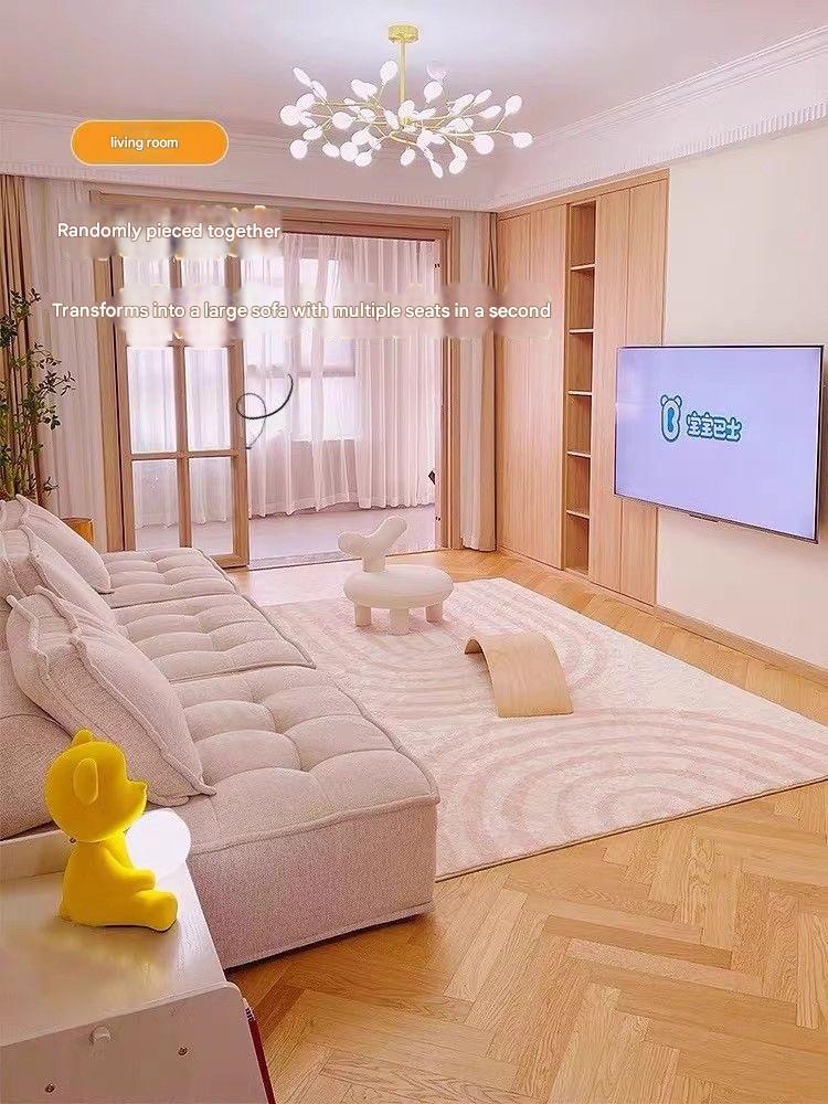 Modern Tofu Block Sofa With Armless